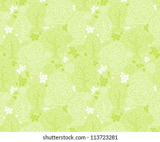 Spring summer trees pattern