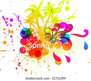 Spring or summer vector illustration