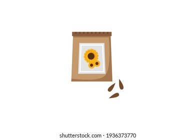 Vektor-Vektorsymbol des Frühlings-Sonnenblumenkerns