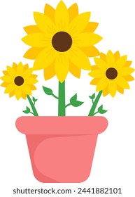 A Spring Sunflower Element Illustration