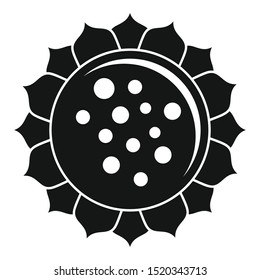 Spring sunflower icon. Simple illustration of spring sunflower vector icon for web design isolated on white background