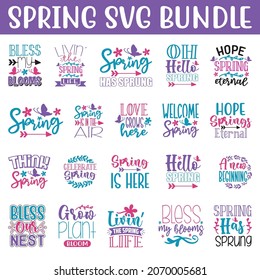 Spring SVG Bundle.Spring  T-shirt Design SVG Bundle. svg