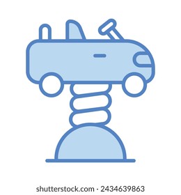 Spring Swing Car Icon vector. Stock illustration.