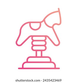 Spring Swing Horse Icon vector. Stock illustration.