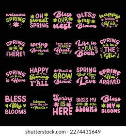 spring t shirt design bundle