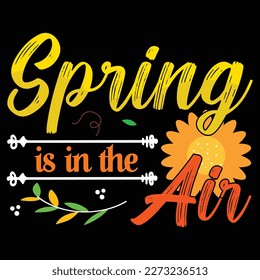 Spring t shirt design vector template