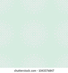 Spring Tender Colorful Seamless Pattern. Circles, Spots and Dots Endless Textures. Easy To Create Abstract Vintage, Dotted Effect. Perfect for Pastel Background and Surface Design. 
