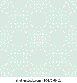 Spring Tender Colorful Seamless Pattern. Circles, Spots and Dots Endless Textures. Easy To Create Abstract Vintage, Dotted Effect. Perfect for Pastel Background and Surface Design. 