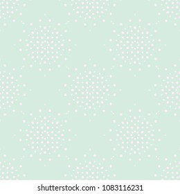 Spring Tender Colorful Seamless Pattern. Circles, Spots and Dots Endless Textures. Easy To Create Abstract Vintage, Dotted Effect. Perfect for Pastel Background and Surface Design. 
