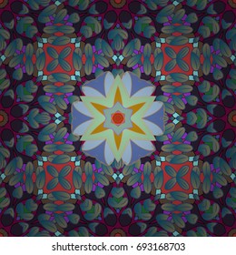 Spring tender design for natural cosmetics, perfume, florist shop. Can be used as greeting or wedding background. Vector seamless pattern with tulip flowers. Best for wrapping paper.