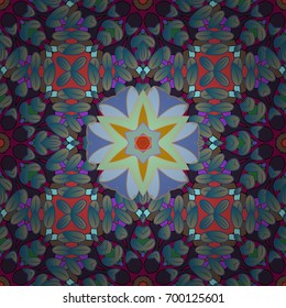 Spring tender design for natural cosmetics, perfume, florist shop. Can be used as greeting or wedding background. Vector seamless pattern with tulip flowers. Best for wrapping paper.