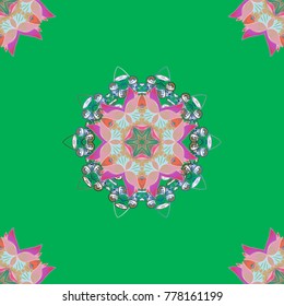 Spring tender design for natural cosmetics, perfume, florist shop. Best for wrapping paper. For greeting or wedding background. Vector seamless pattern with green, neutral and beige tulip flowers.