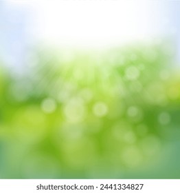 Spring Text Banner With Bokeh With Gradient Mesh, Vector Illustration