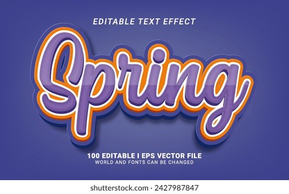 spring text effect graphic design