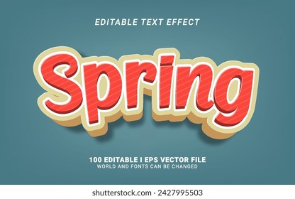 spring text effect graphic design illustration