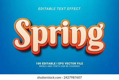 spring text effect graphic style