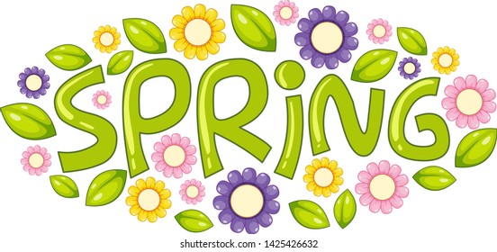 A spring text letter illustration