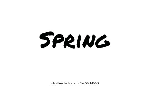 Signo de letras de texto de primavera. Elemento moderno de diseño tipográfico.