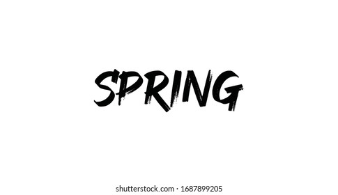 Signo de letras de texto de primavera. Elemento moderno de diseño tipográfico.