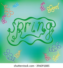 Spring, text, lettering, spring vector, spring logo, spring text, spring lettering, spring design, spring season, vector art