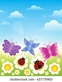 Frühlingsbild 1 - eps10 Vektorgrafik.