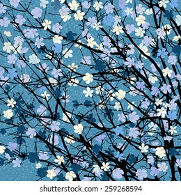 Spring theme blossom tree background for print