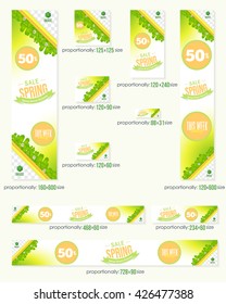 Spring Theme Business Standard 10 Sizes Website Banners Design