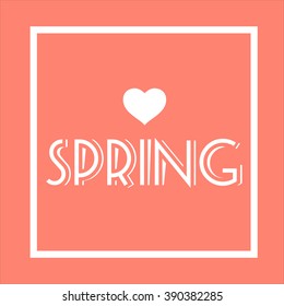Spring. Spring theme. Spring card. Frame. Place for text