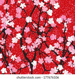 Spring theme floral background for print 