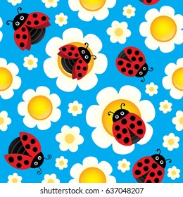 Spring theme seamless background 3 - eps10 vector illustration.