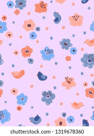 spring theme seamless pattern design