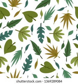 spring theme seamless pattern design with leaf shape element
