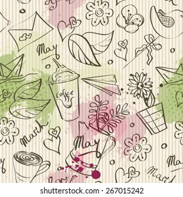 spring theme - the texture of different vector objects