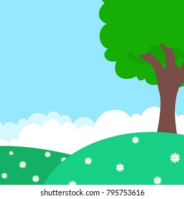 Spring themed natural outdoors banner