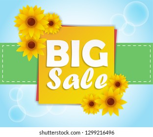 spring themed sale banner material for advertisement and promotion 
