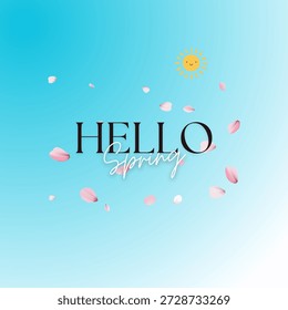 Fondo de primavera con flores de temporada y planta para promociones, revistas, publicidad o Sitios web. Naturaleza Ilustración vectorial plana