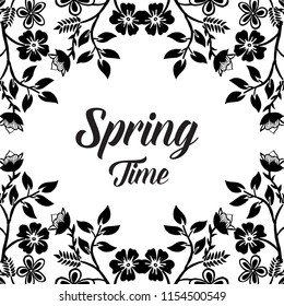 Spring time flower design card vector illustration