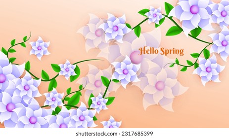 Fondo del paisaje de primavera. Abstracto de la naturaleza del vector de fondo