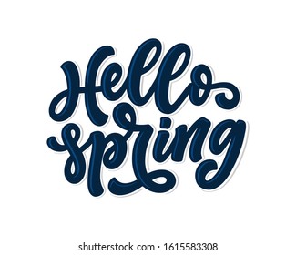 Spring time lettering greeting card. Fun season slogan. Typography poster or banner for promotion and sale design. Calligraphy print. Vector illustration