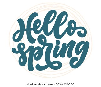 Spring time lettering greeting card. Fun season slogan. Typography poster or banner for promotion and sale design. Calligraphy print. Vector illustration