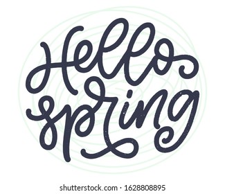 Spring time lettering greeting card. Fun season slogan. Typography poster or banner for promotion and sale design. Calligraphy print. Vector illustration