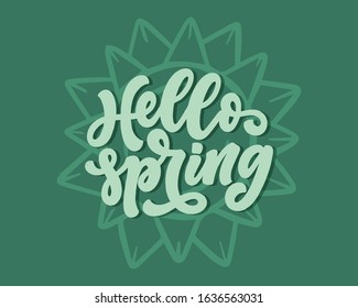 Spring time lettering greeting card. Fun season slogan. Typography poster or banner for promotion and sale design. Calligraphy print. Vector illustration