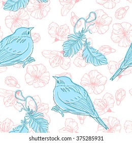 Spring time. seamless pattern