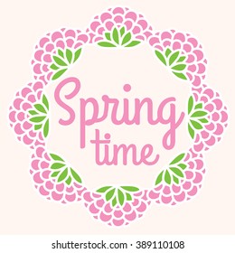 Spring time. Srping. Fresh flowers. Vector illustration