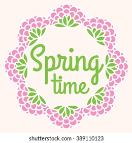 Spring time. Srping. Fresh flowers. Vector illustration