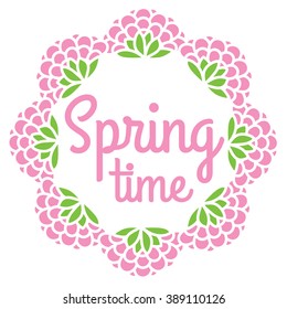 Spring time. Srping. Fresh flowers. Vector illustration