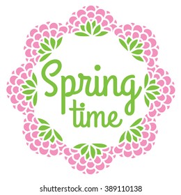Spring time. Srping. Fresh flowers. Vector illustration