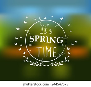 its spring time typographic design