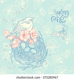 Spring time. vector background
