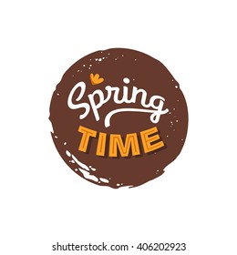 Spring time. Vector design element for banner, flyer, postcard, print and more.